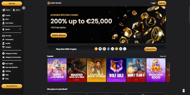 Lucky Block $LBLOCK staking Casino