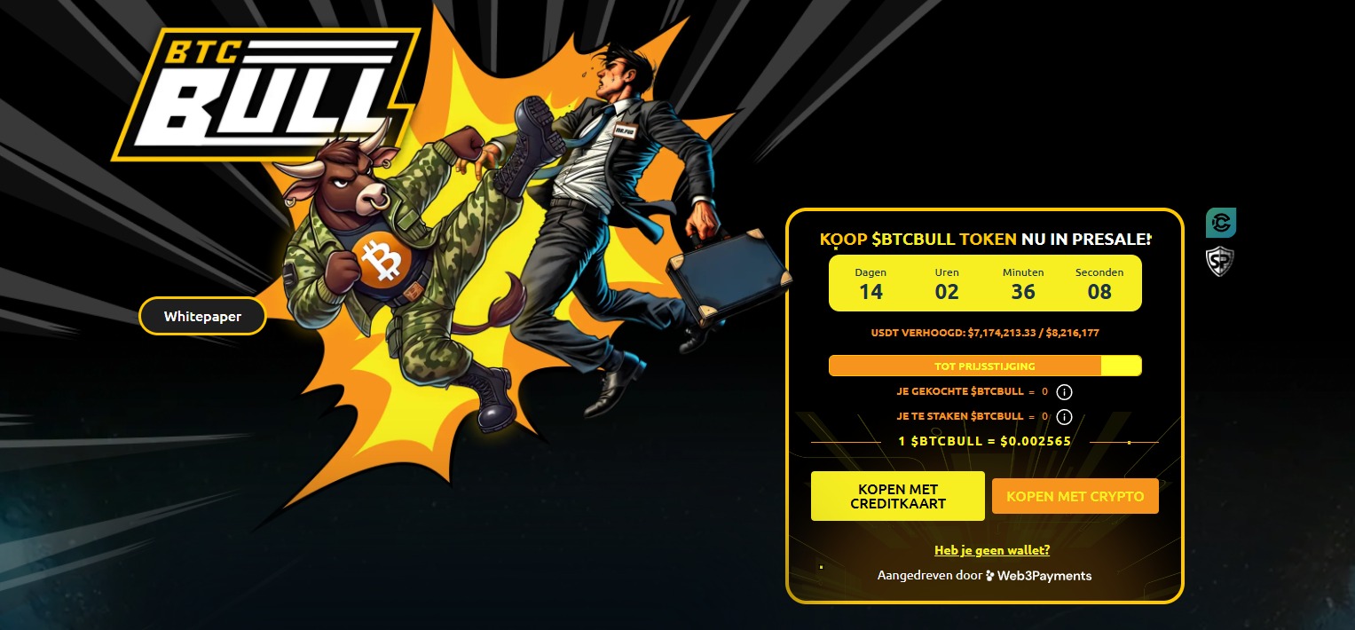 BTCBULL, veelbelovende crypto met btc rewards
