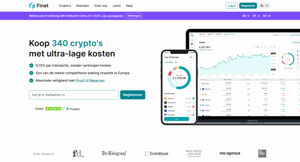 finst beste crypto staking platform