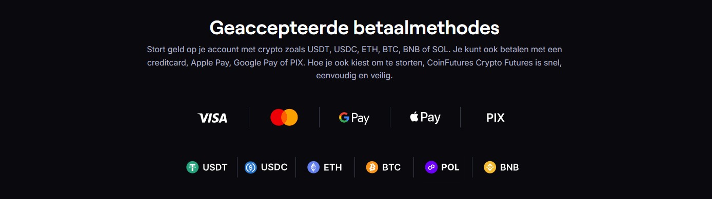 betaalmethoden coinfutures