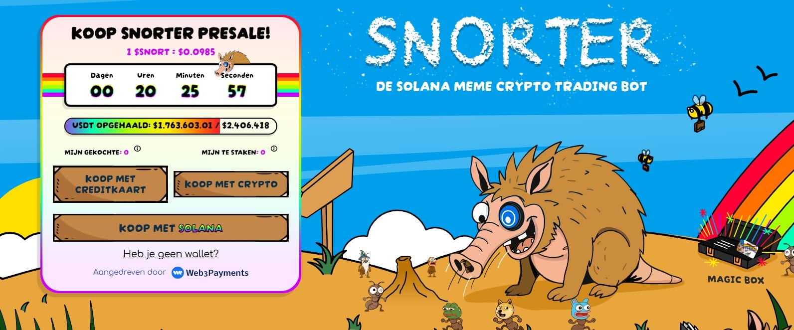 snorter meme coin trading bot