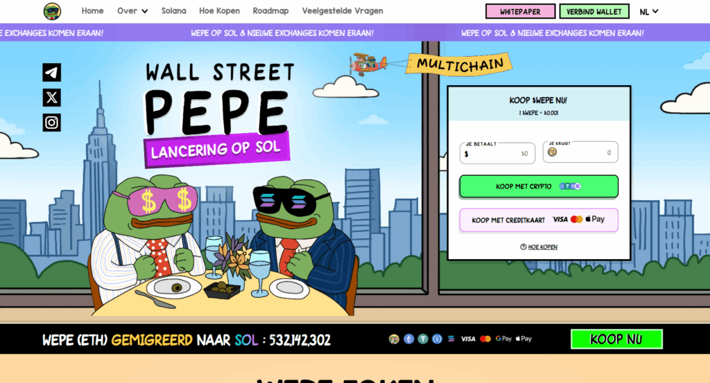 Wall Street Pepe welke crypto kopen