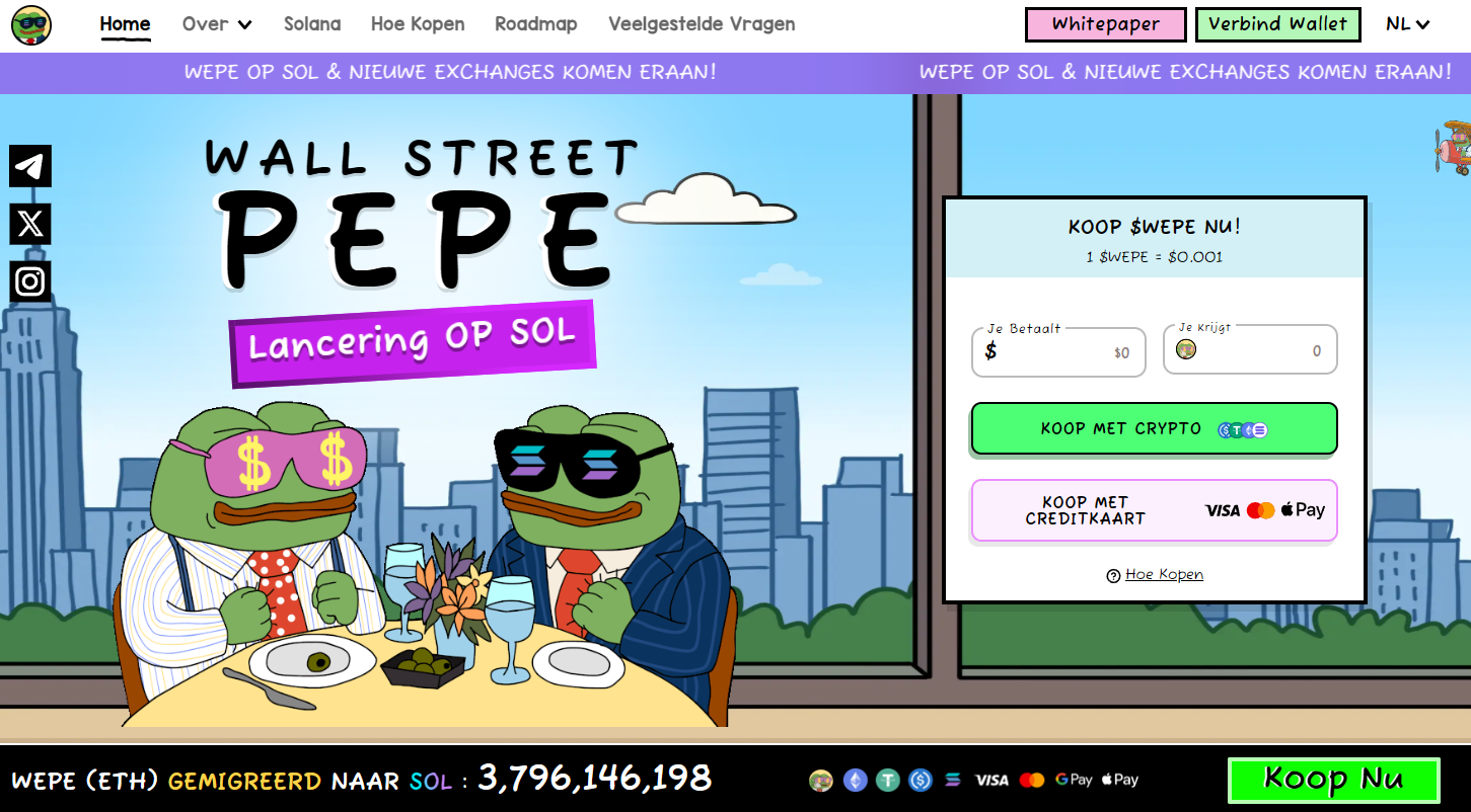 Wall Street Pepe ($WEPE) presale 2025