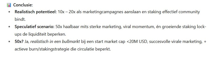 ChatGTP ziet x50 als realistisch voor Maxi Doge koers