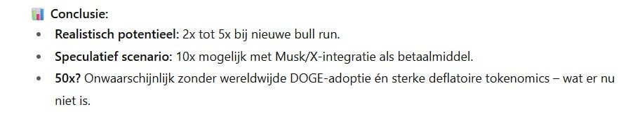 Dogecoin kan tot x10 stijgen volgens ChatGPT
