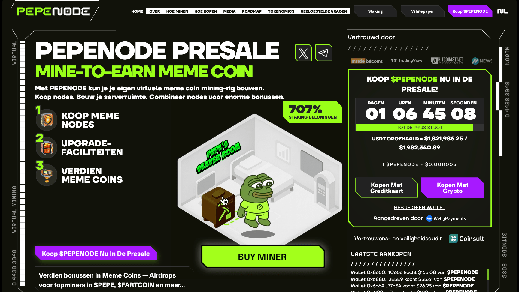 PEPENODE veelbelovende crypto