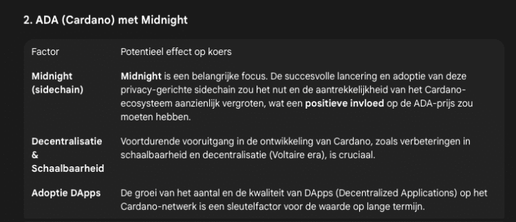 Gemini AI voorspelt XRP koers ADA koers en Dogecoin koers.
