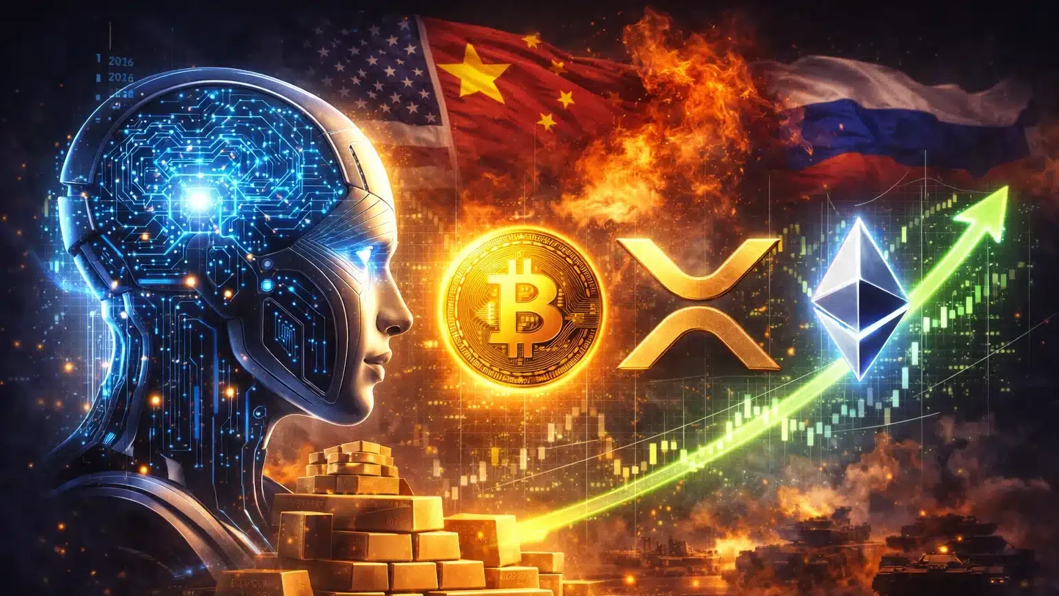 Claude AI voorspelt BTC, XRP, ETH na geopolitieke spanningen