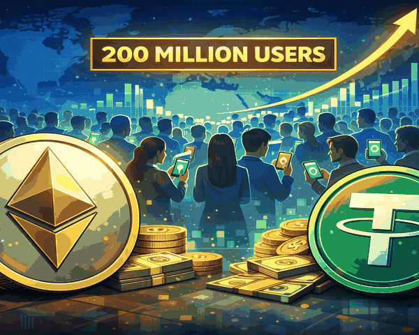 Stablecoin mijlpaal: 200 miljoen wereldwijde gebruikers – kan ETH hierdoor stijgen?