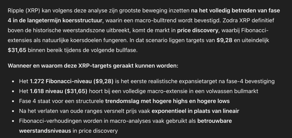 XRP technische analyse ChatGPT