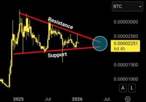 BTC vs XRP koers januari 2026
