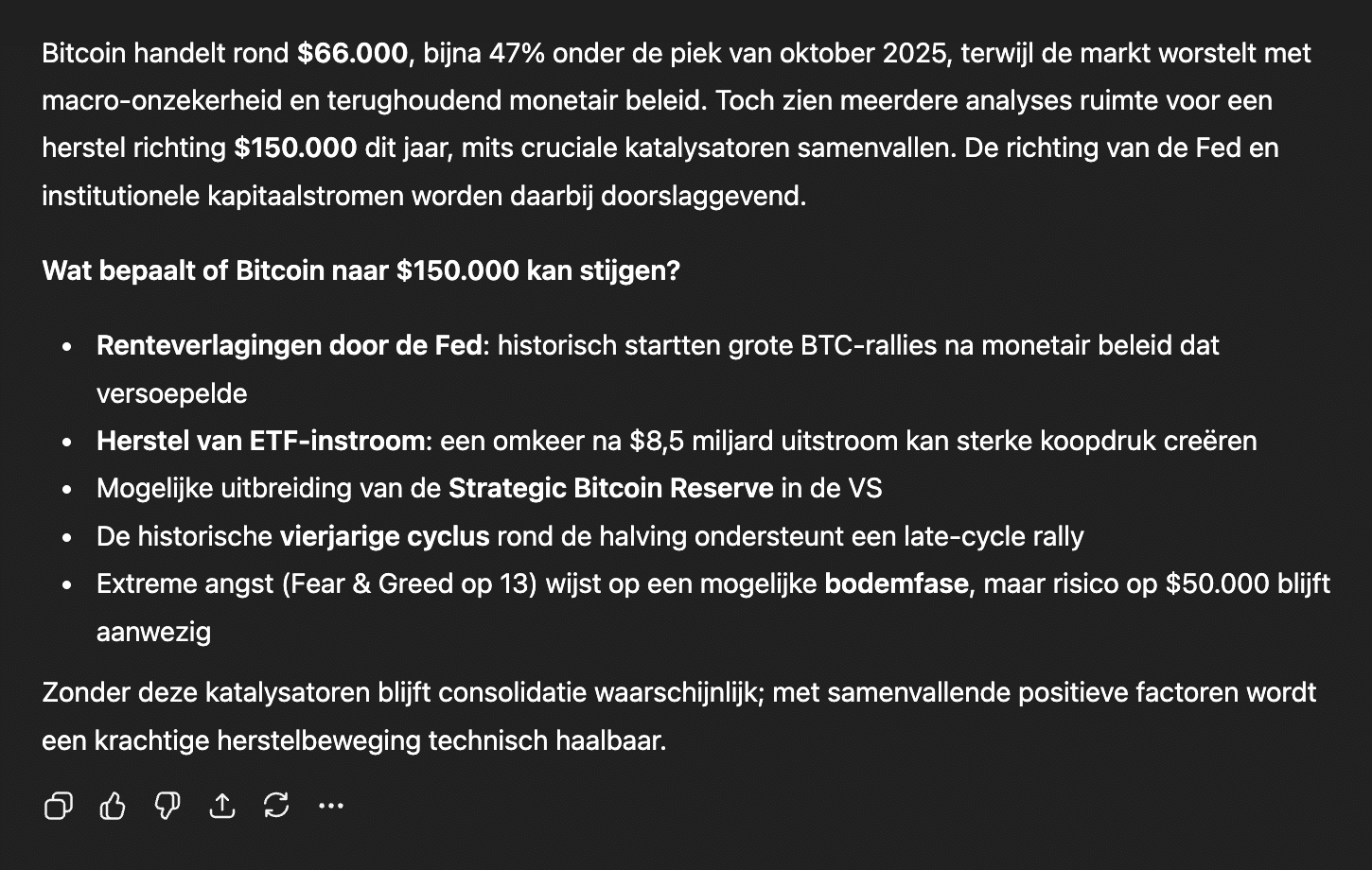 Nieuwe ChatGPT voorspelt Bitcoin koers