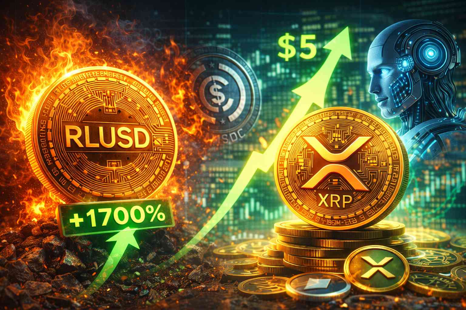 RLUSD groeit 1700% in eerste jaar en verslaat USDC – ChatGPT voorspelt $5 XRP deze maand