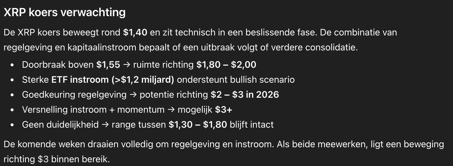 ChatGPT-5.5 XRP koers verwachting