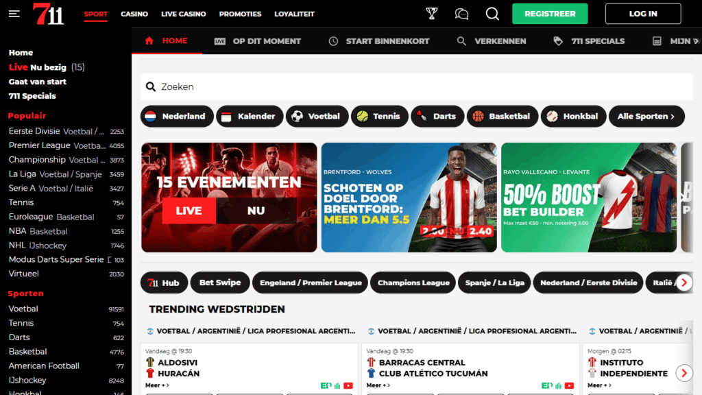711 Casino - Nederlands casino met breed spelaanbod en instant-winspellen