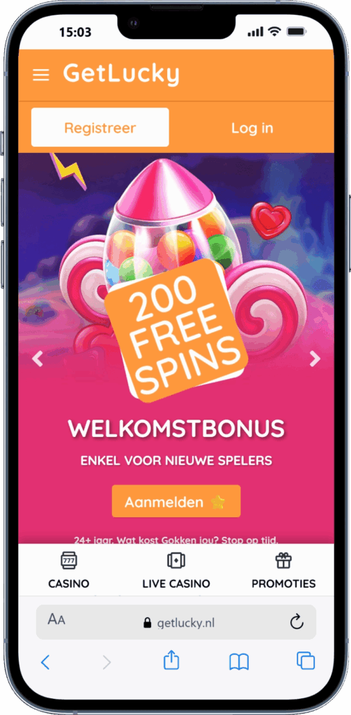 GetLucky beste casino app van Nederland