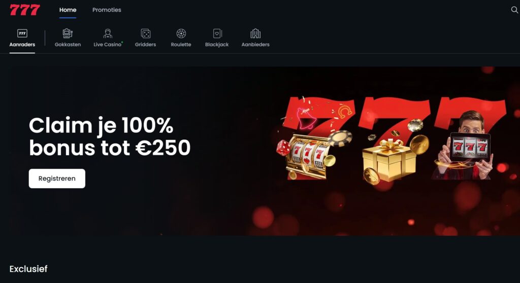 Casino 777 homepage