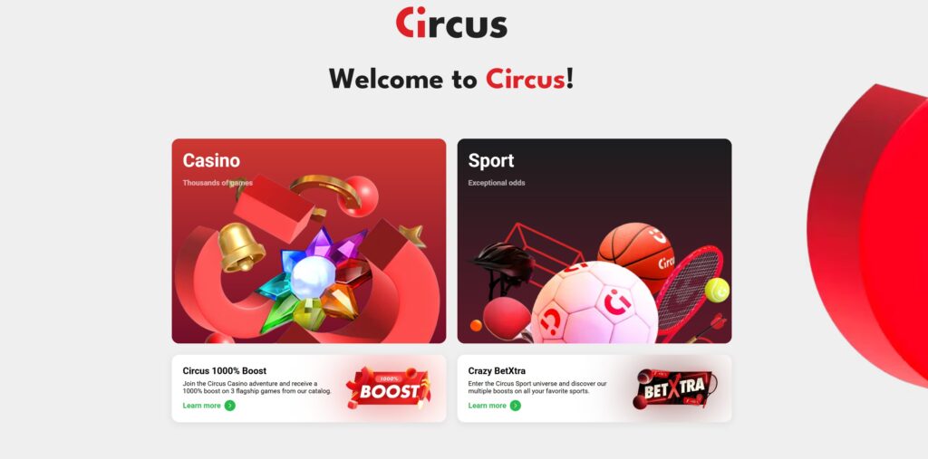 Circus casino startpagina