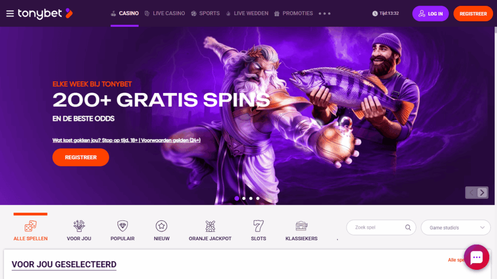 Tonybet homepage