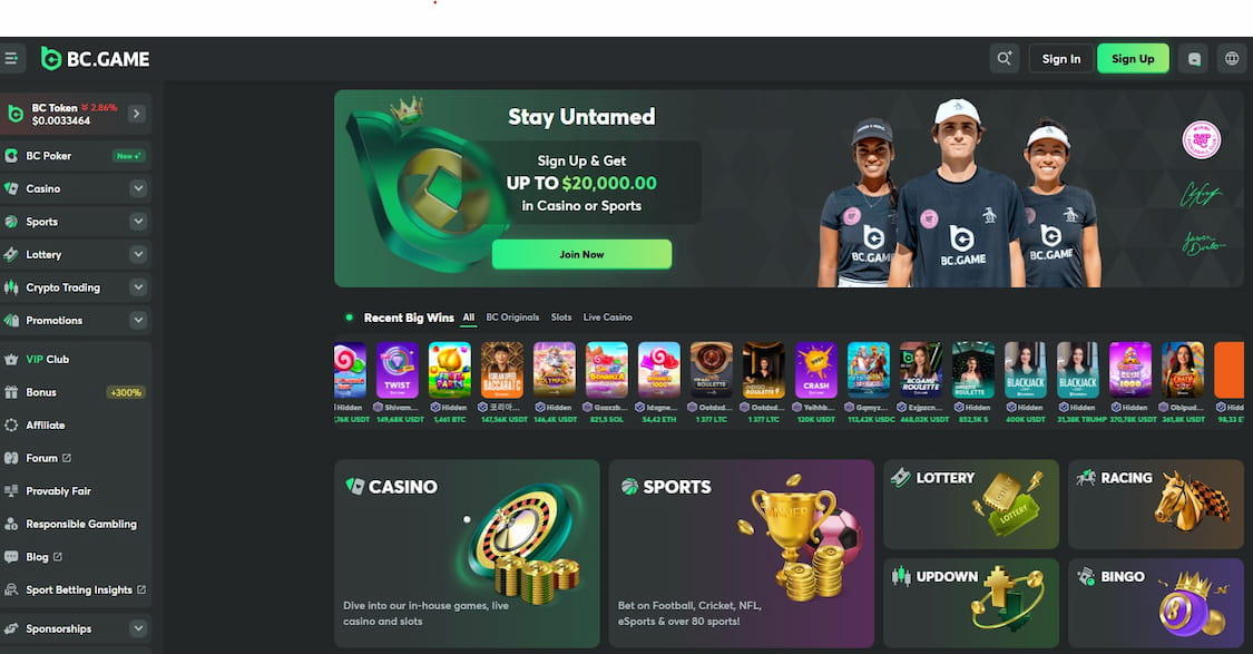 bc game er valg til en av de beste krypto casinoer for norge