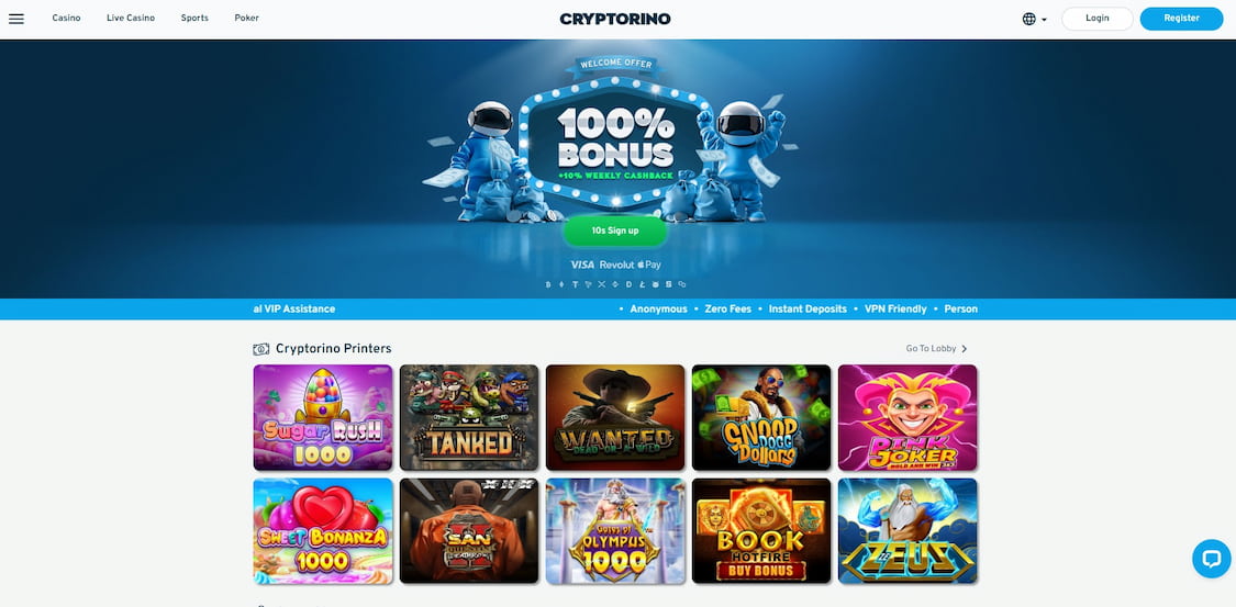 cryptorino krypto casino har over 6000 spill tilgjengelig 