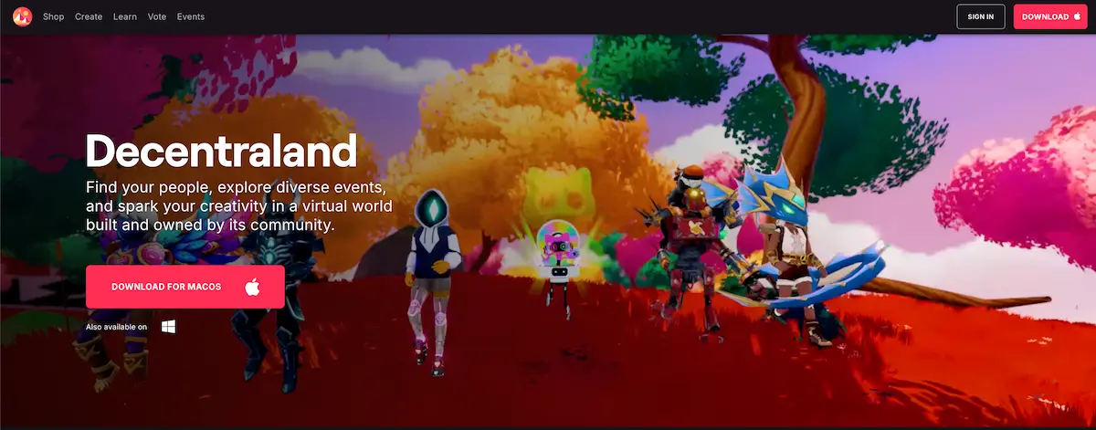 Decentraland website