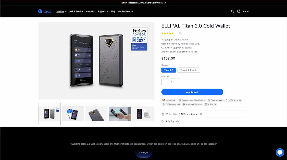 Ellipal Titan wallet