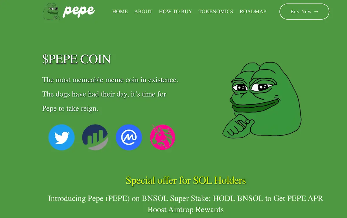 pepe token website