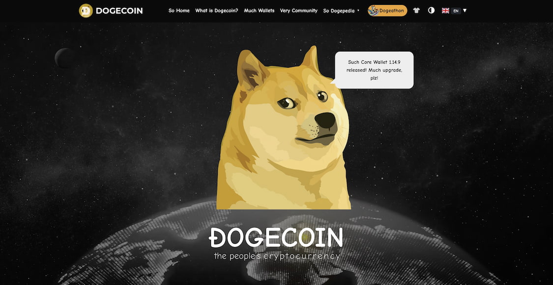 dogecoin hjemmeside 