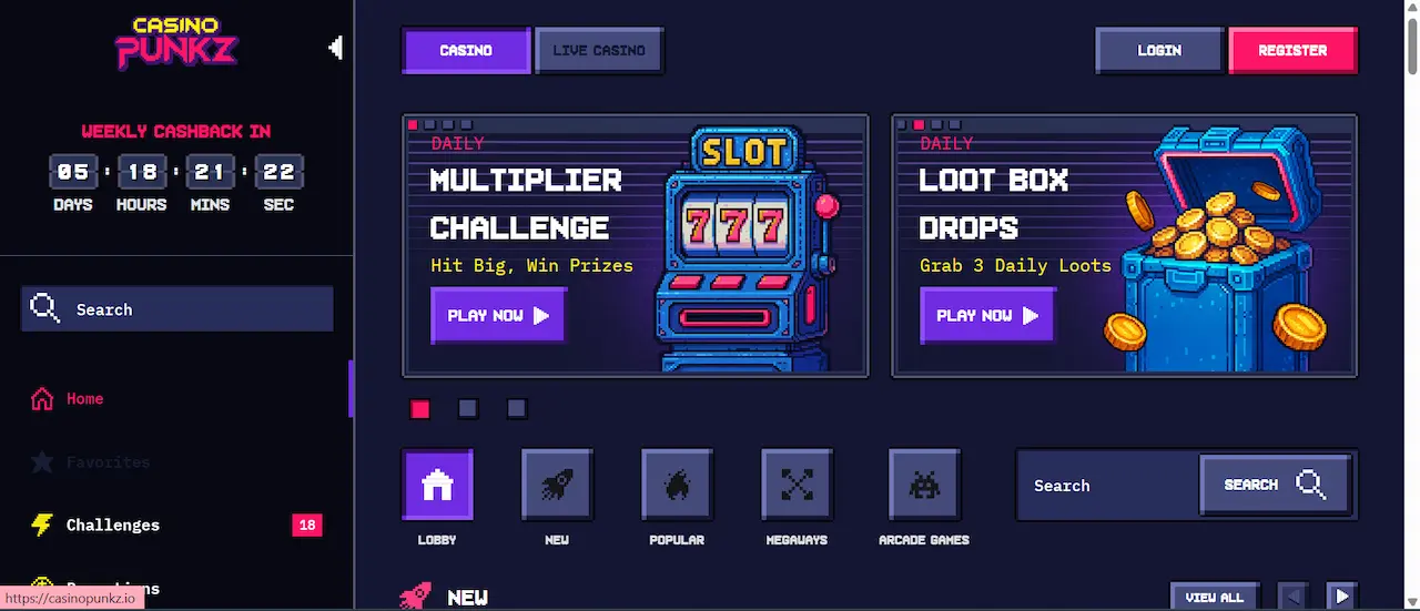casinopunkz har 20 plinko spill tilgjengelig for nordmenn