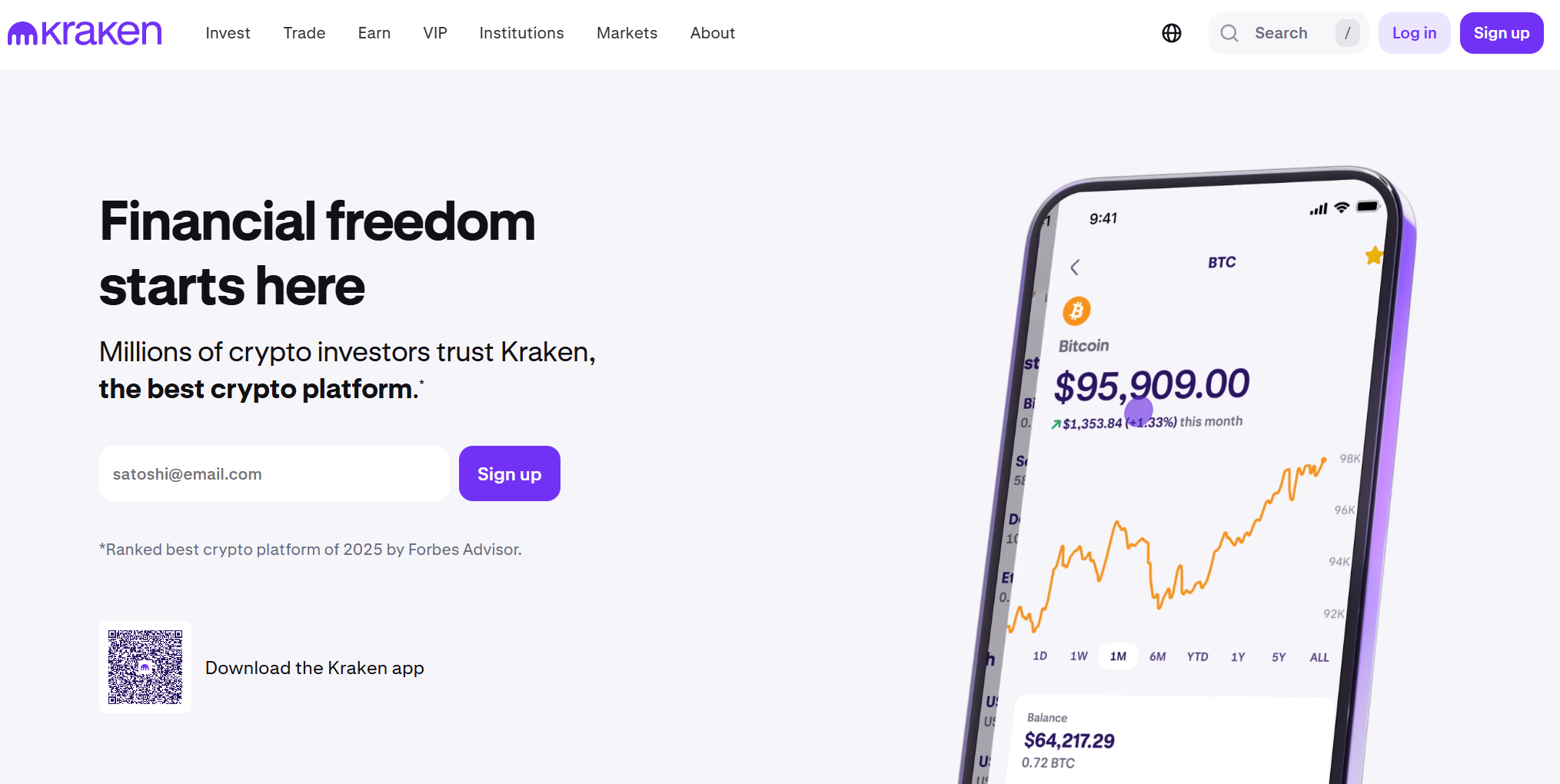 Kjøp Bitcoin hos Kraken