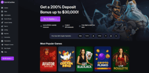Главная страница крипто казино CoinCasino