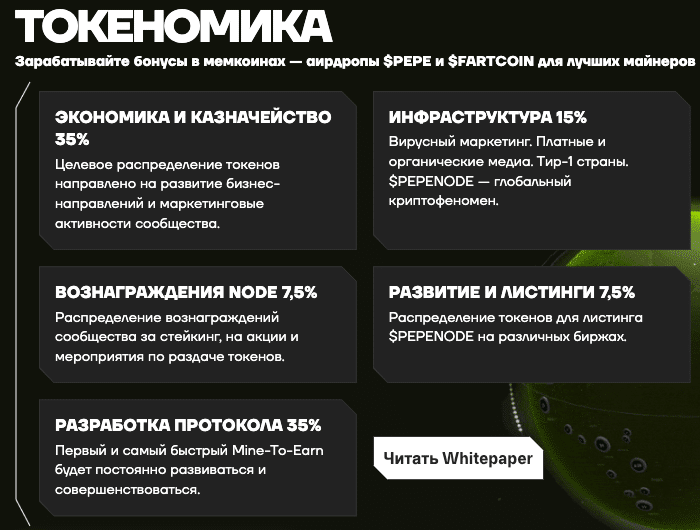 Токеномика PEPENODE