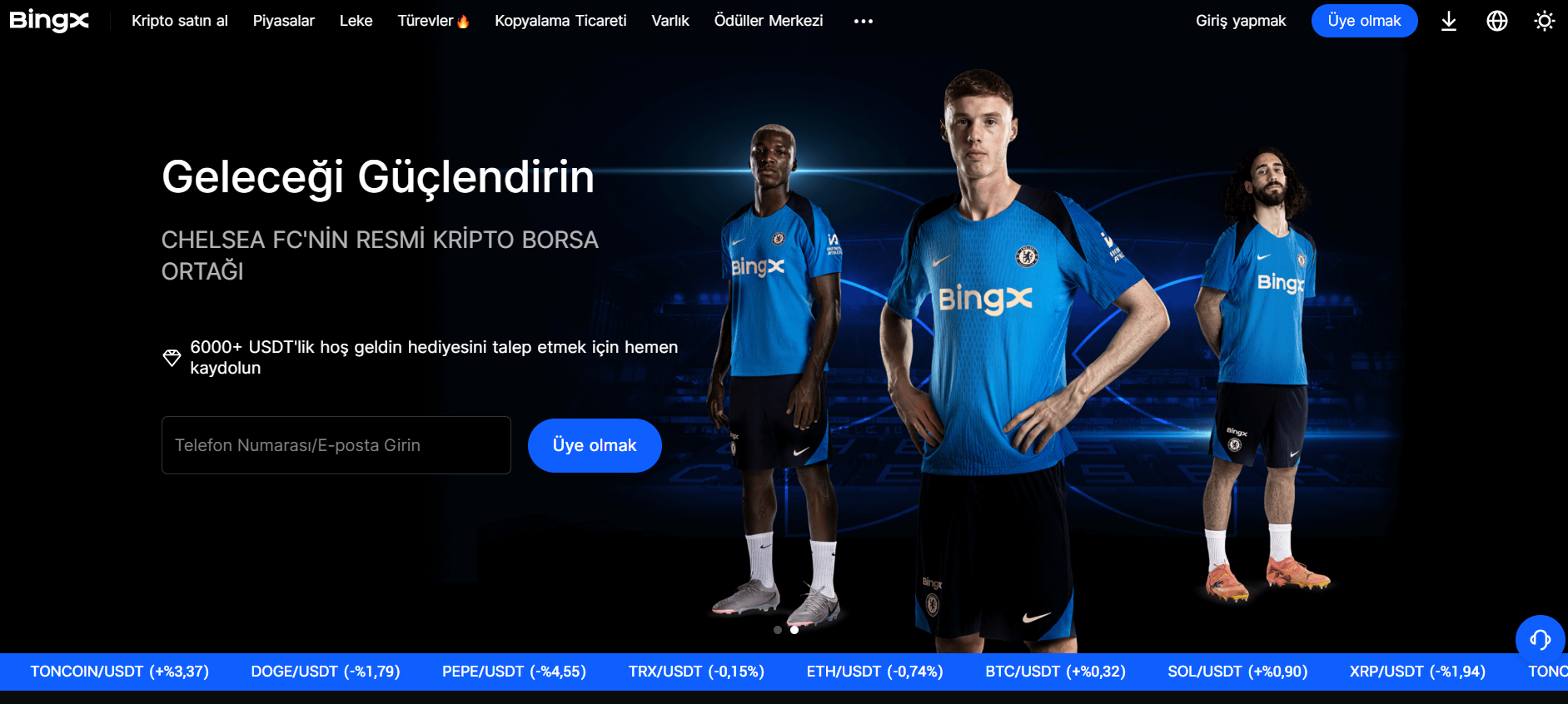 BingX kripto para satın alma