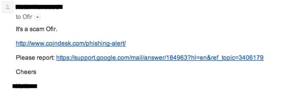 BitcoinTalk Phishing E-postası