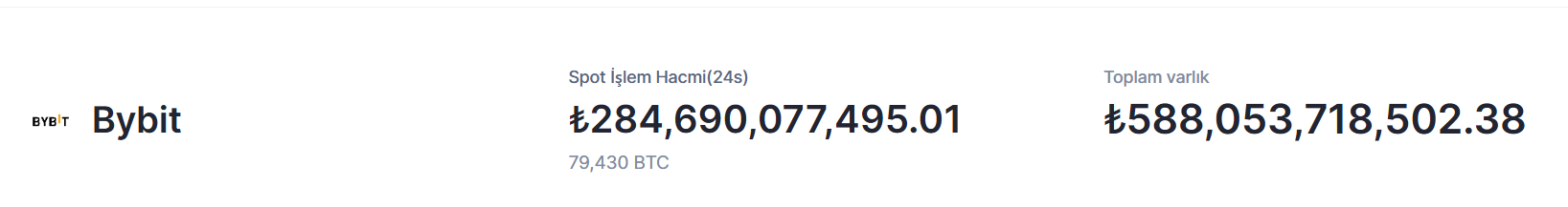bybit işlem hacmi 24 saatlik