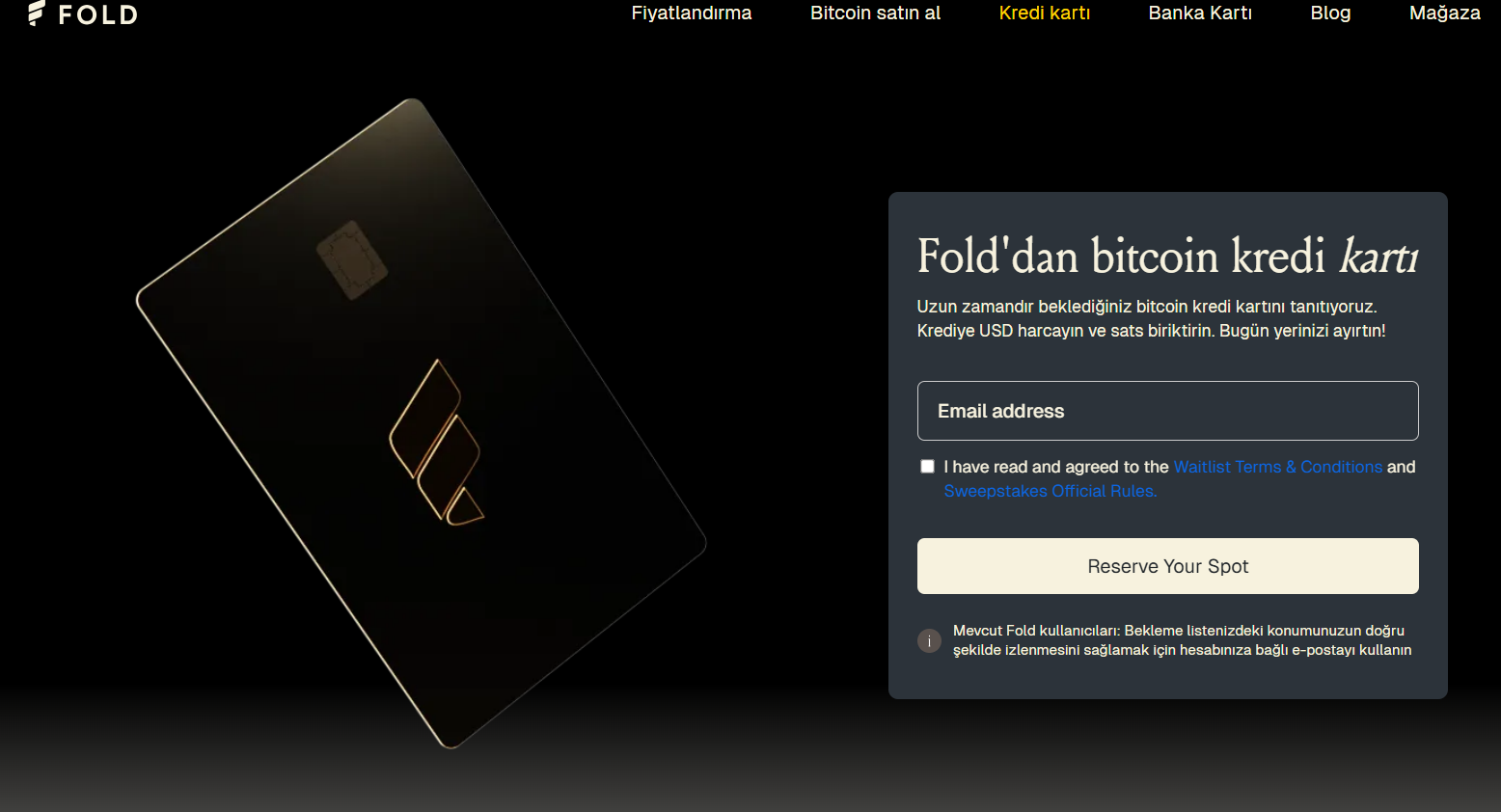 Fold Bitcoin Rewards Credit Card: Hem Harcayın Hem Biriktirin