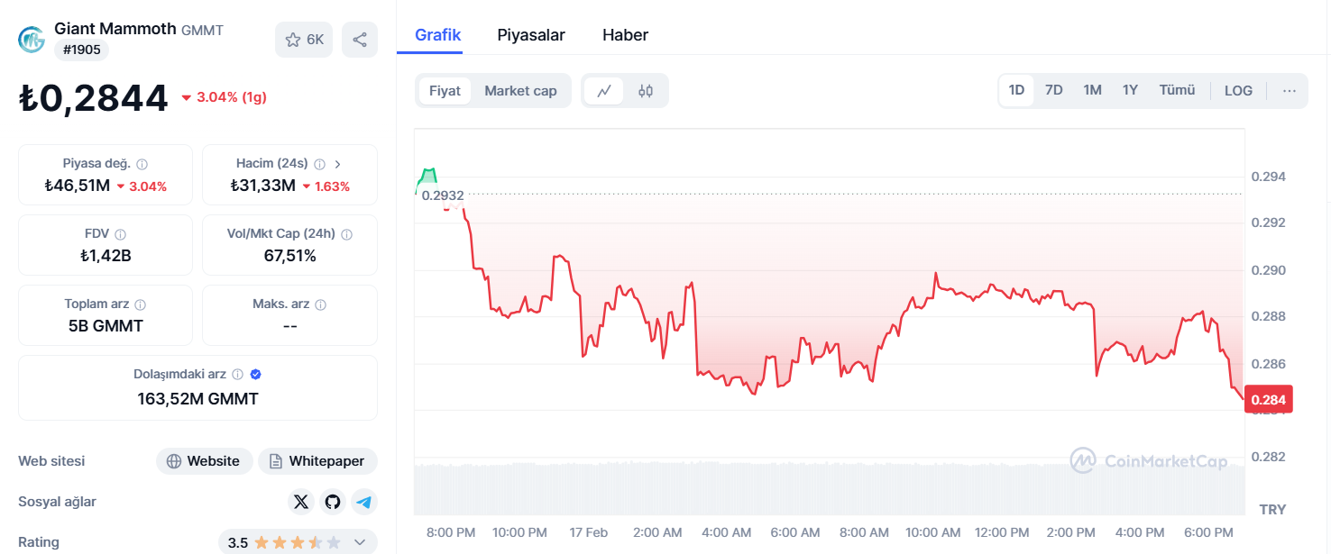 GMMT Token’in Fiyat Hareketleri