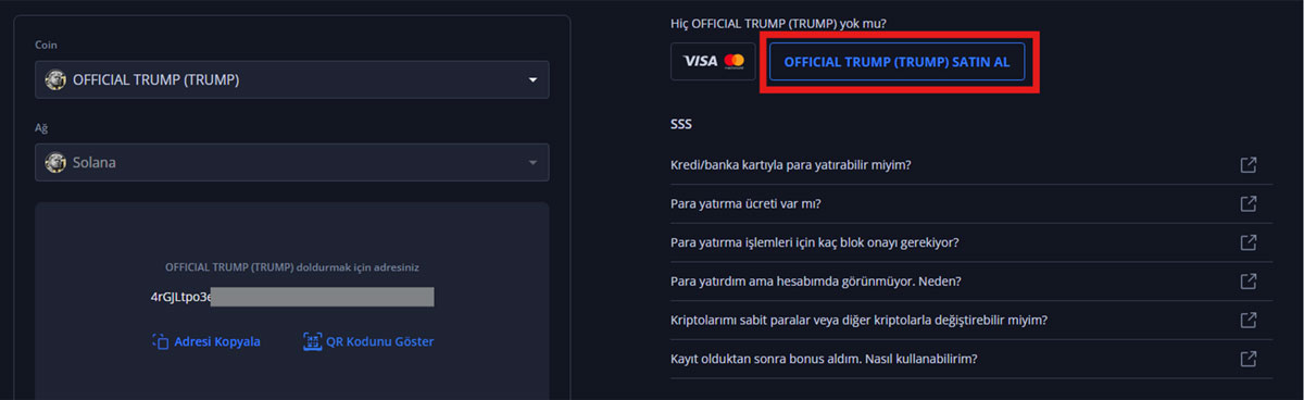 Margex'te OFFICIAL TRUMP meme coin satın alma adımları