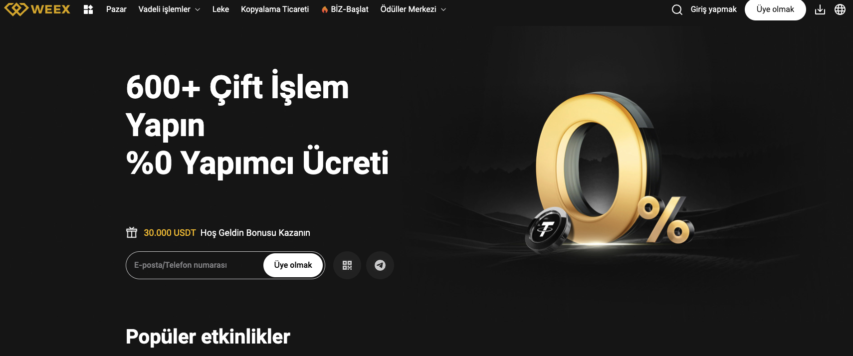 weex - kimlik doğrulama istemeyen kripto borsaları