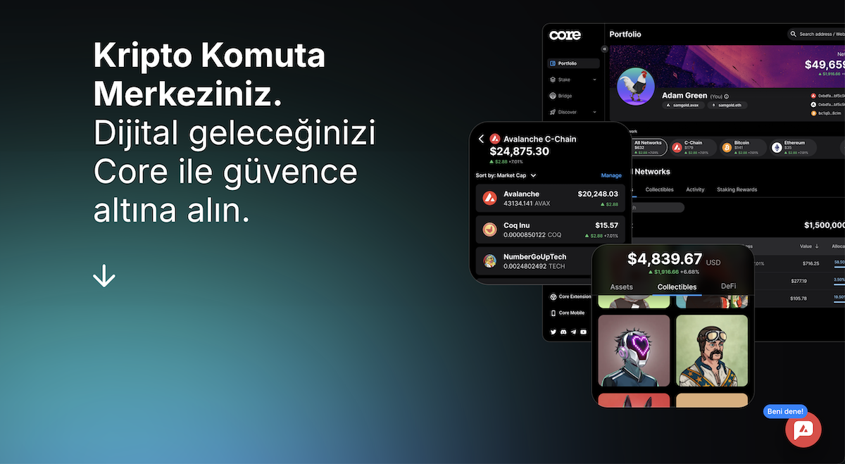En iyi avalanche cüzdanları - Core wallet