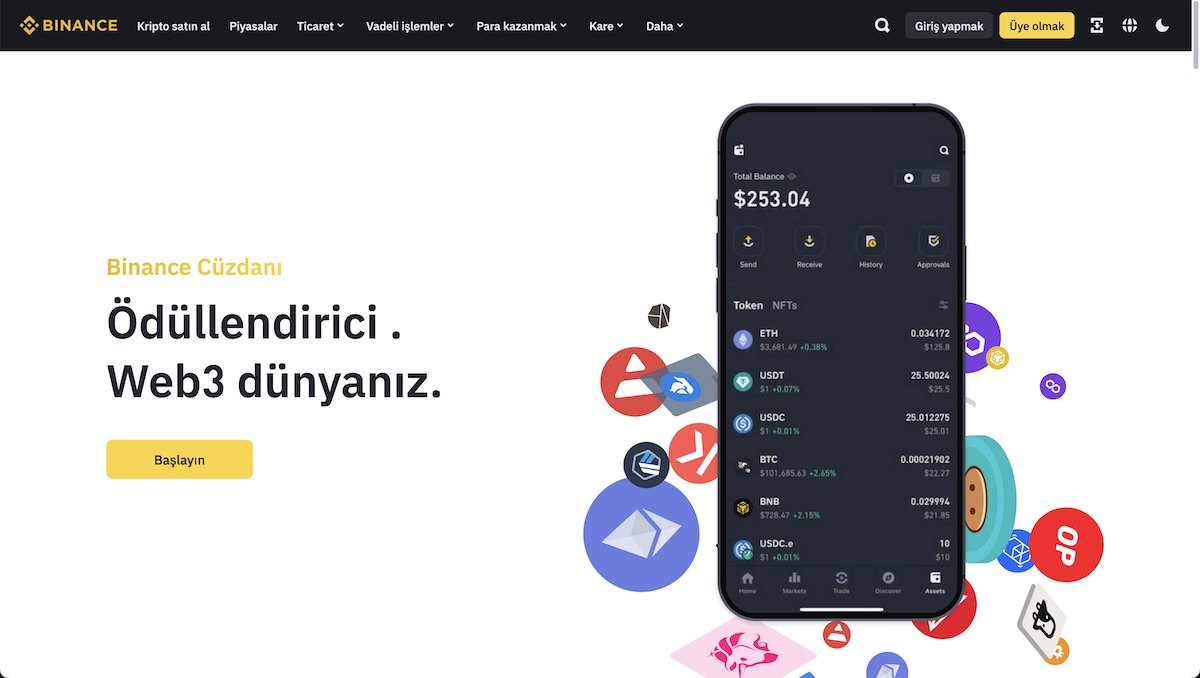 Türkiye'deki en iyi kripto cüzdanları - Binance Wallet