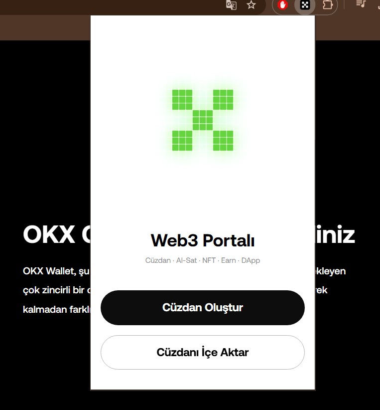 okx cüzdan oluşturma