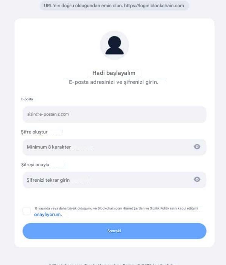 Kripto Para Cüzdanı Hesap Oluşturma