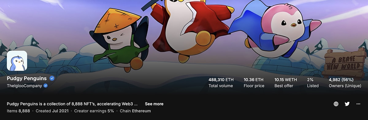 Pudgy Penguins NFT’lerinin taban fiyatı da ciddi şekilde etkilendi