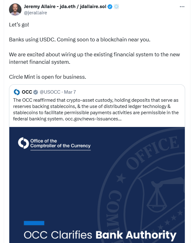 usdc kullanan bankalar