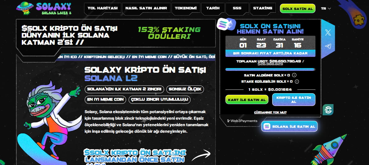 IntelMarkets alternatifi ön satış - Solaxy
