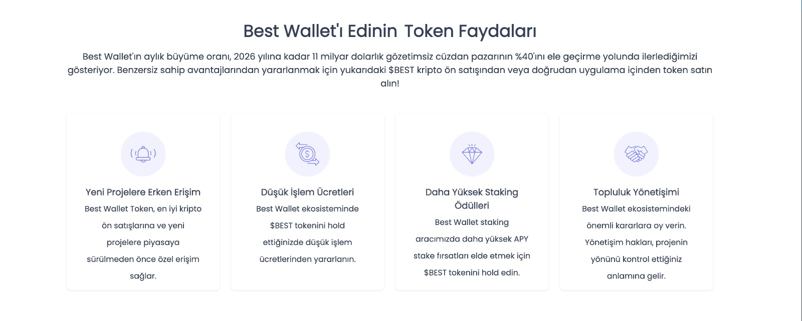 Best Wallet ekosisteminin faydaları