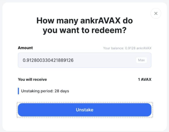 AVAX'ı Nasıl Unstake Edilir