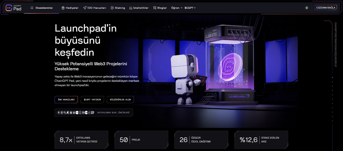 ChainGPT Launchpad İncelemesi - Anasayfa